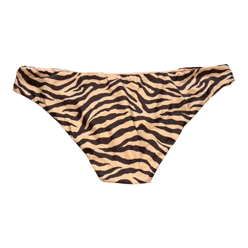 J. Crew Bikini Bottoms Zebra Print Recycled Fabric Swimwear 3X - Picture 2 of 4